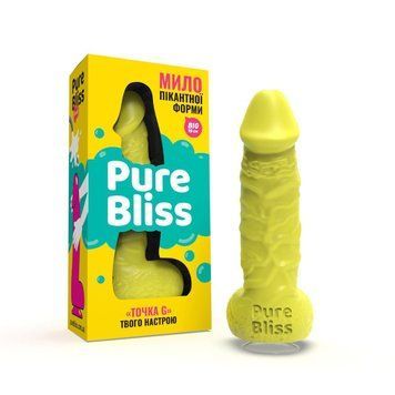 Мило член на присосці Pure Bliss BIG жовте, 18 см PB207457 фото
