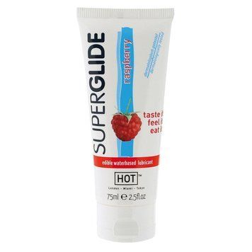 Їстівний лубрикант на водній основі Superglide Raspberry, 75 мл HOT44118 фото