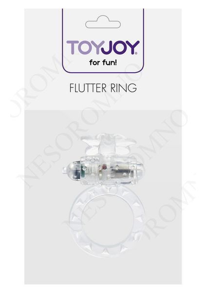 Ерекційне кільце з вібрацією Flutter Ring Vibrating Transparant TJ10308-1 фото