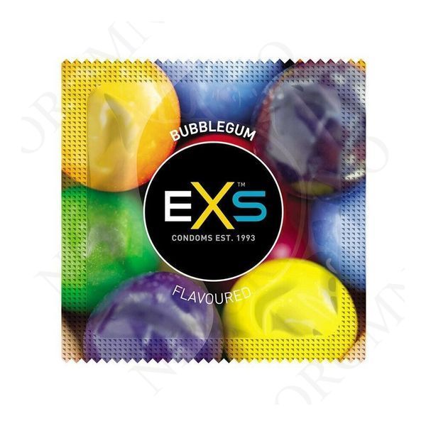 Презервативи EXS Mixed Flavoured зі смаком шоколаду, коли, полуниці та жуйки (ціна за упаковку, 12 шт) EXS50277 фото