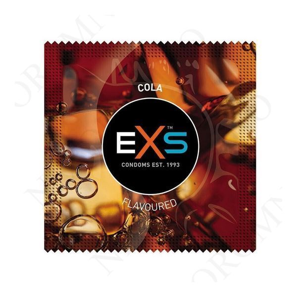 Презервативи EXS Mixed Flavoured зі смаком шоколаду, коли, полуниці та жуйки (ціна за упаковку, 12 шт) EXS50277 фото