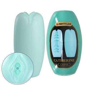Мастурбатор-яйце PRETTY LOVE Catherine Caspar еластичне, бірюзове, 8.5 х 4.6 см BI-014832-4-1 фото