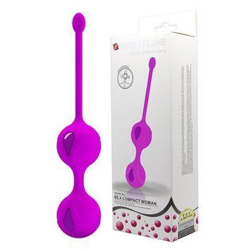 Вагінальні кульки PRETTY LOVE Kegel Tighten Up, фіолетові, 3.2 см 14491 фото