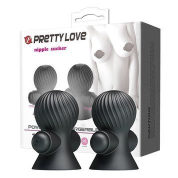 Вібростимулятор для сосків PRETTY LOVE Nipple Sucker, чорний PL14545 фото
