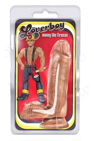 Фалоімітатор реалістичний Blush Loverboy Manny The Fireman на присоску, мулат T330382 фото