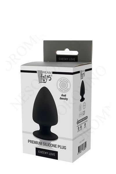 Термоактивна анальна пробка PREMIUM SILICONE PLUG S BLACK  DT21601 фото