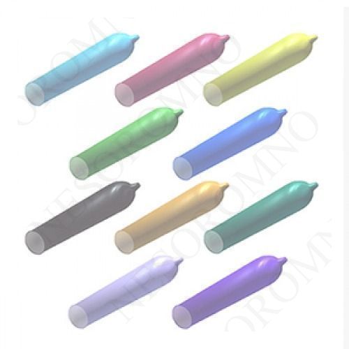 Набір презервативів латексних One Color Sensation силіконовим мастилом синього кольору (ціна за 5 шт) 202163-6 фото