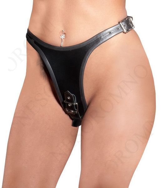 Страпон з двома фалоімітаторами ZADO FETISH натуральна шкіра, розмір S/M 2000512 фото