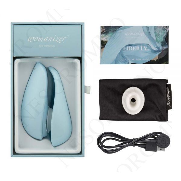 Безконтактний стимулятор клітора Womanizer Liberty Powder Blue W44049 фото
