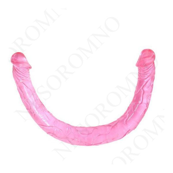 Фалоімітатор двосторонній Baile Double Dones, реалістичний, рожевий, 44 &times; 3,5 см BI-040015 фото