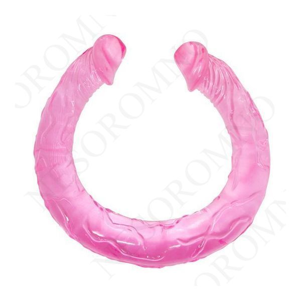 Фалоімітатор двосторонній Baile Double Dones, реалістичний, рожевий, 44 &times; 3,5 см BI-040015 фото