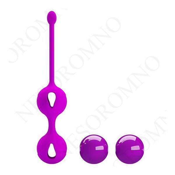 Вагінальні кульки PRETTY LOVE Kegel Tighten Up, фіолетові, 3.2 см 14491 фото