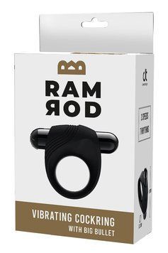 Ерекційне кільце з вібрацією Dream Toys Ramrod чорне, 8 х 3.2 см DT22009 фото