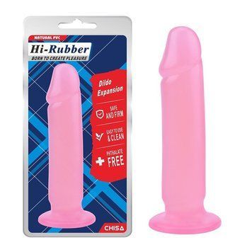 Фалоімітатор реалістичний Chisa Hi-Rubber Dildo Expansion на присоску, рожевий CH30766 фото
