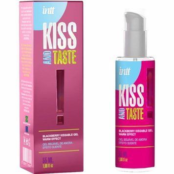 Масажний гель, що зігріває Intt KISS AND TASTE! їстівний, з ароматом ожини, 50 мл IN16417 фото