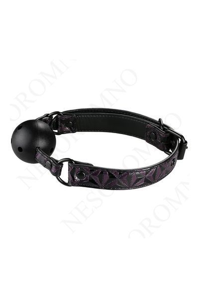 Кляп з кулькою Dream toys BLAZE Luxury Fetish та фіолетовим тисненням DT21274 фото