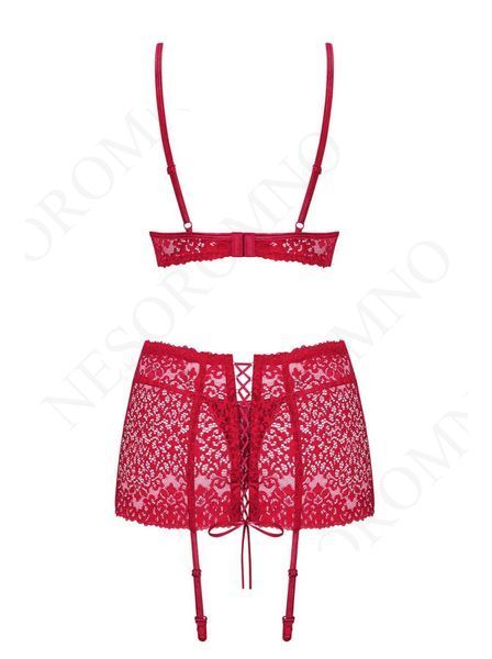 Комплект Obsessive Lividia 3 pcs set red S/M 410500 фото