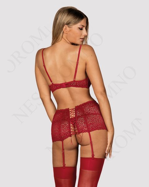 Комплект Obsessive Lividia 3 pcs set red S/M 410500 фото