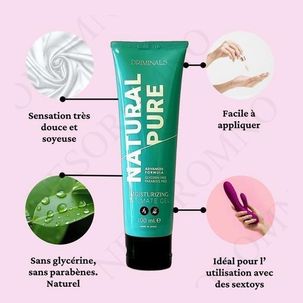 Лубрикант на водній основі Driminals Natural Pure для чутливої ​​шкіри, 100 мл DR923011 фото