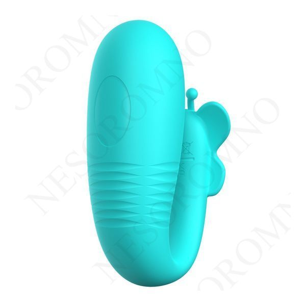 Вібратор для пар Pretty Love Remi з фрикціями, з пультом, блакитний, 9.6 х 3.4 см BI-300093W фото