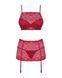 Комплект Obsessive Lividia 3 pcs set red S/M 410500 фото 3
