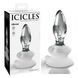 Анальний скляний плаг Pipedream Icicles No. 91 на силіконовій присосці, прозорий PP21176 фото 1