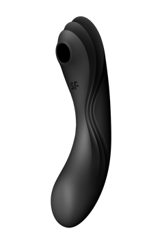 Подвійний вібратор із вакуумною стимуляцією Satisfyer Curvy Trinity 4 чорний T360362 фото
