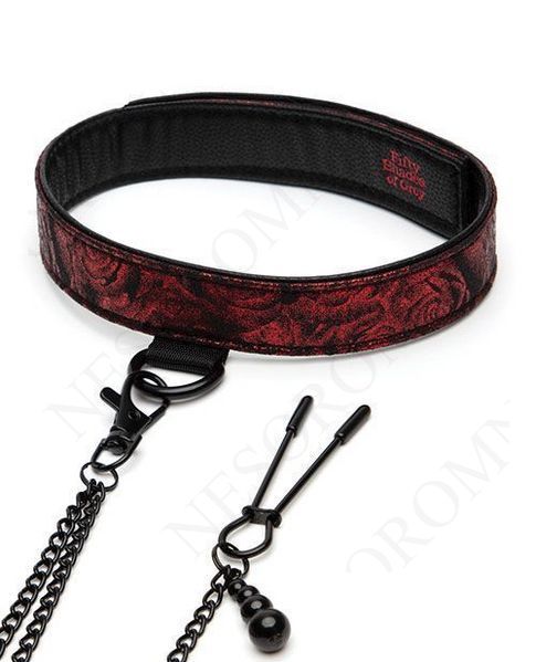 Нашийник із затискачами на соски Sweet Anticipation Fifty Shades of Grey Collar Nipp FS83668 фото