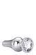 DT21824 анальна пробка конічної форми Dream Toys GLEAMING LOVE SILVER PLEASURE PLUG M  DT21824 фото 3