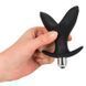 Анальна пробка-розширювач з вібрацією Black Velvets Vibrating Anchor Plug XL - 12,2*9,3 см- Анальні іграшки X0000671 фото 1