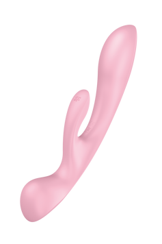 Подвійний вібратор кролик Satisfyer Triple Oh рожевий T360465 фото