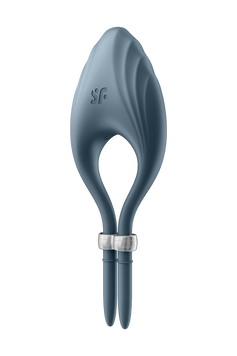 Регульована ерекційна каблучка з вібрацією SATISFYER DUELIST DARK синій T360423 фото