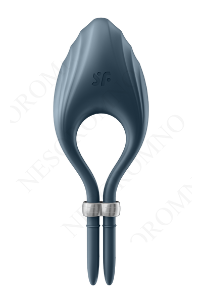 Регульована ерекційна каблучка з вібрацією SATISFYER DUELIST DARK синій T360423 фото