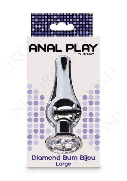 Анальная пробка металлическая TOY JOY Diamond, L, 13 × 9,5 см TJ10272L фото Анальная пробка металлическая TOY JOY Diamond, L, 13 × 9,5 см TJ10272L фото