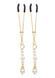 Затискачі на соски з намистинами Taboom Nipple Play Tweezers With Pearls, золотисті TB17270 фото 3