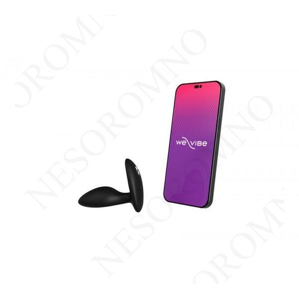 Анальна пробка з вібрацією We-Vibe Ditto+ Satin Black з пультом та керуванням з телефону W44132 фото
