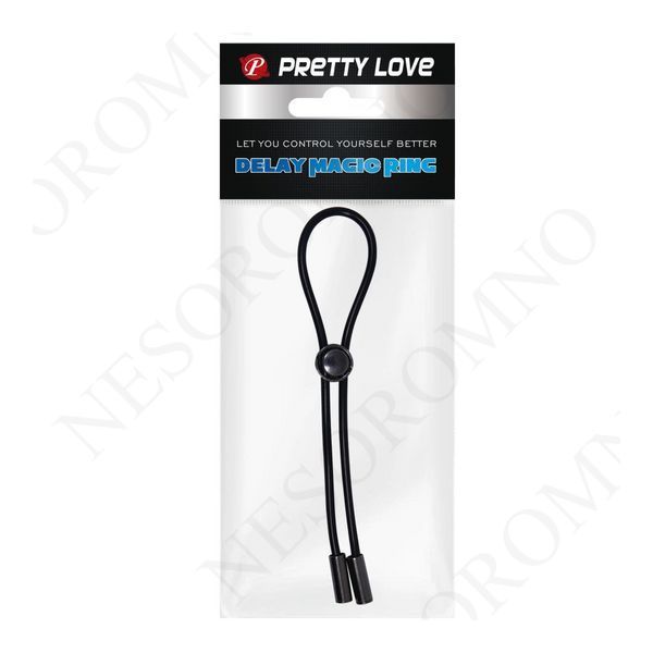 Петля для пеніса PRETTY LOVE DELAY MAGIC RING, чорна SM-BL004 фото