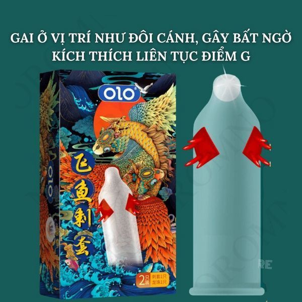 Презервативи з вусиками OLO FLYING KOI (у комплекті 1 презерватив + 1 кулька) OLO206806 фото