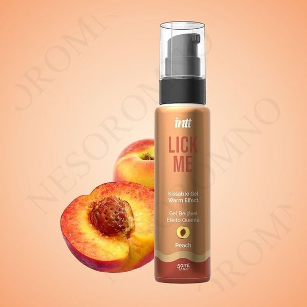 Їстівний гель зі смаком персика Intt Lick Me Peach та зігріваючим ефектом, 50 мл  IN16318 фото