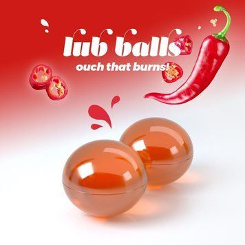 Бразильські вибухові кульки для масажу Crushious Lub Balls Ouch That Burns! розігрівають з перцем CR151741 фото