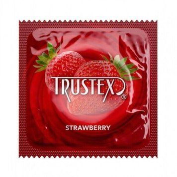 Презерватив Trustex Strawberry Lubricated с ароматом и вкусом клубники (цена за 1 шт.) TR099941 фото