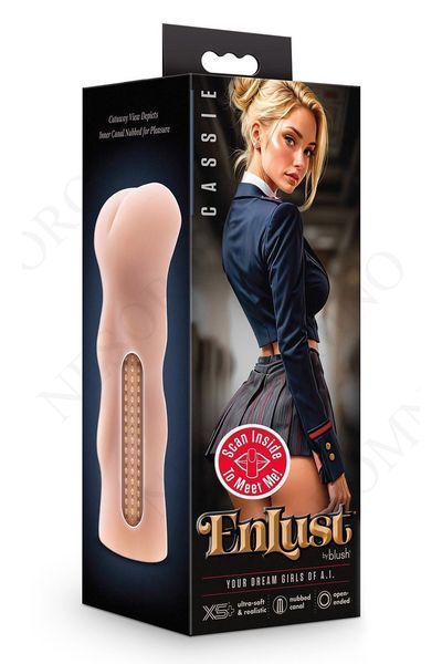Мастурбатор Анус реалістичний Blush Enlust Cassie з вібрацією, бежевий BL70025 фото