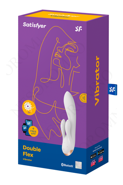Подвійний смарт-вібратор SATISFYER DOUBLE FLEX білий T360386 фото
