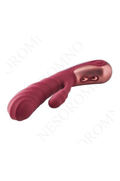 Подвійний вібратор рельєфний Dream Toys Dinky Duo Vibrator Jimmy K, бордовий DT21961 фото