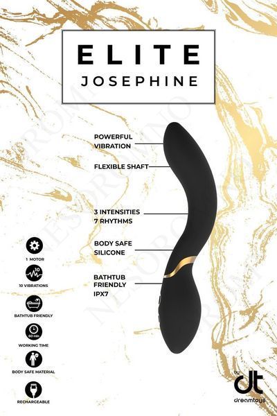 Вібромасажер для точки G Dream Toys Elite Josephine чорний  DT21722 фото
