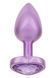 Анальная пробка CalExotics Diamond Heart Plug Small, фіолетова, 5,7 &times; 3,2 см CE16516F фото 3