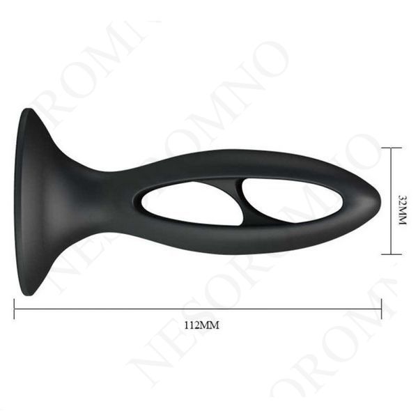 Анальна пробка з присоскою Fabulous Silicone, чорна 03293/LKS202 фото