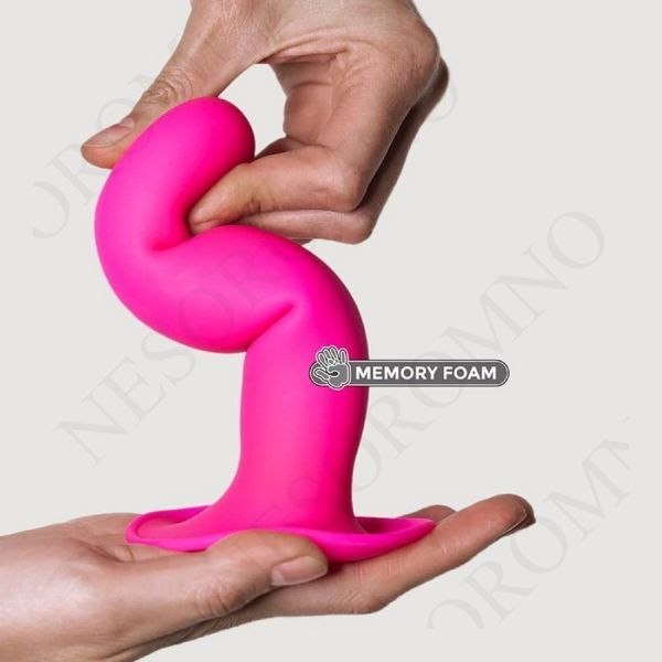 Фалоімітатор термореактивний Adrien Lastic Hitsens 4 на присосці, рожевий AL24041 фото