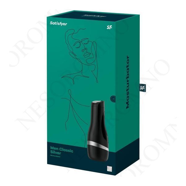 Мастурбатор Satisfyer Men Classic, чорний із сріблястою смужкою T360100 фото