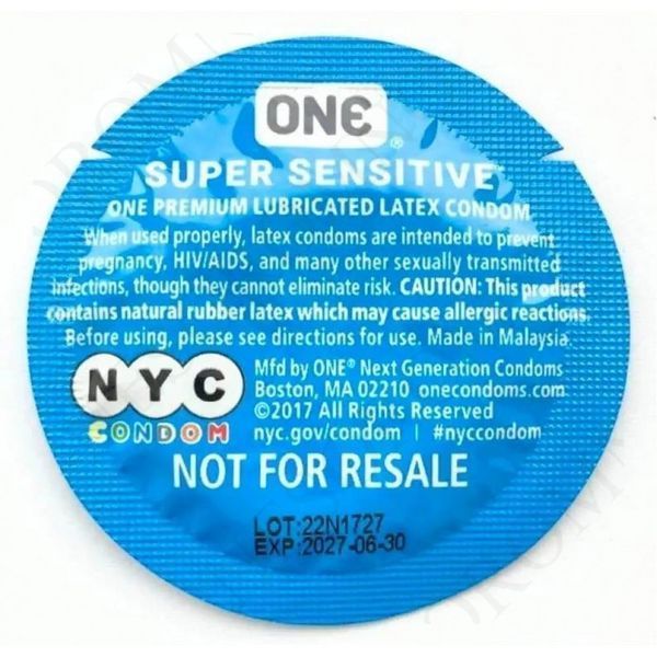 Набір презервативів латексних One NYC Super Sensitive ультратонких (ціна за 5 шт.) ON221734 фото